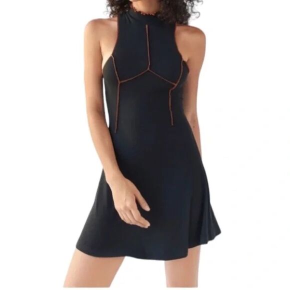 NWT Urban Outfitters ~ Deja Seamed Mini Dress ~ Black ~ Various Sizes - Picture 2 of 11